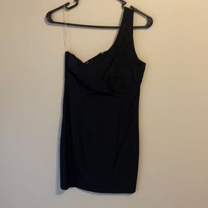 Ultra mini bodycon black dress
